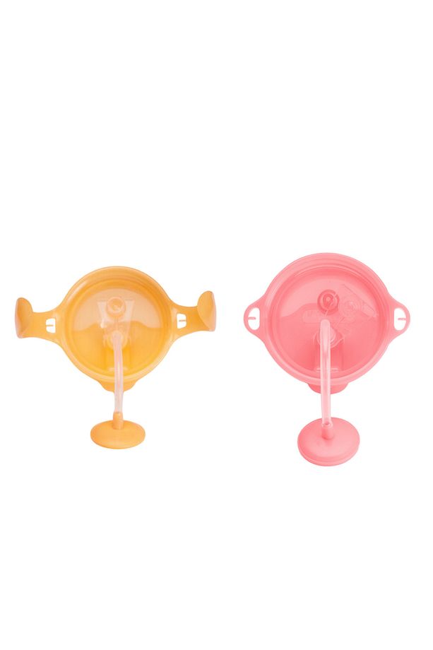 Tıklama Kilitli Uçlu Alıştırma Bardağı 6ay+207 ml ,Turuncu, 12ay+297 ml Pembe - 3
