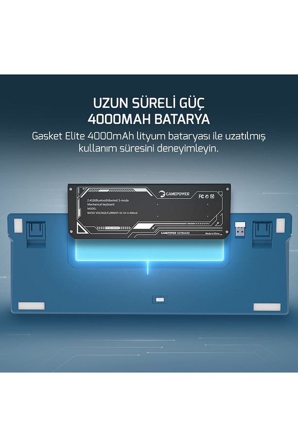 Gasket Elite Rgb Wireless/bluetooth/kablolu Mekanik Red Switch Gasket Gaming Klavye - 8