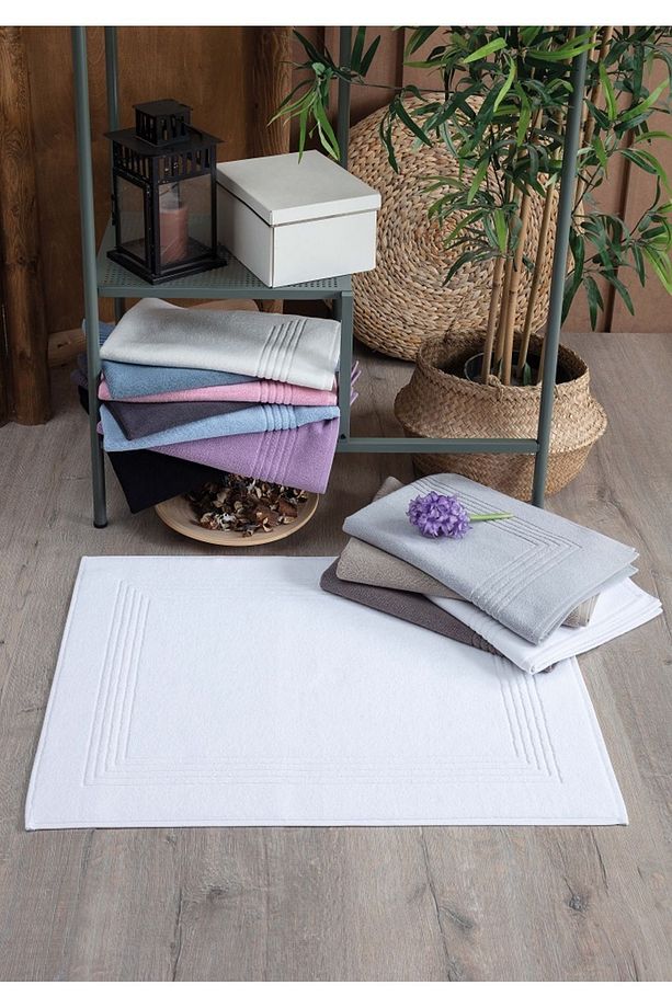 2'li Set Ayak Havlusu Siyah 60x80cm - Yumuşak Ve Yüksek Emici - %100 Pamuk - 2