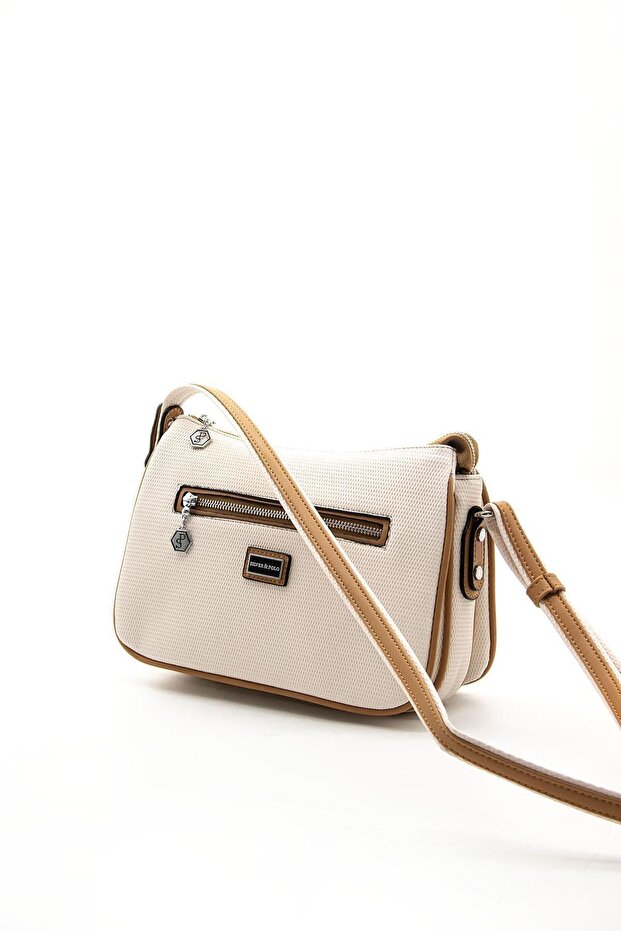 Bej - A.Taba SP818 Kadın Çapraz Çanta - 5