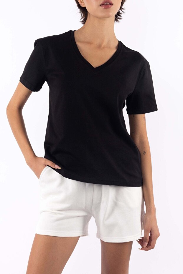 Basic Regular Γυναικεία V-Neck Πακέτο 4 - 6