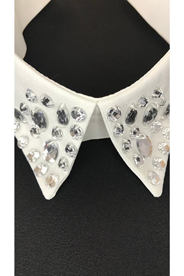 Taşlı Beyaz Yaka - 5