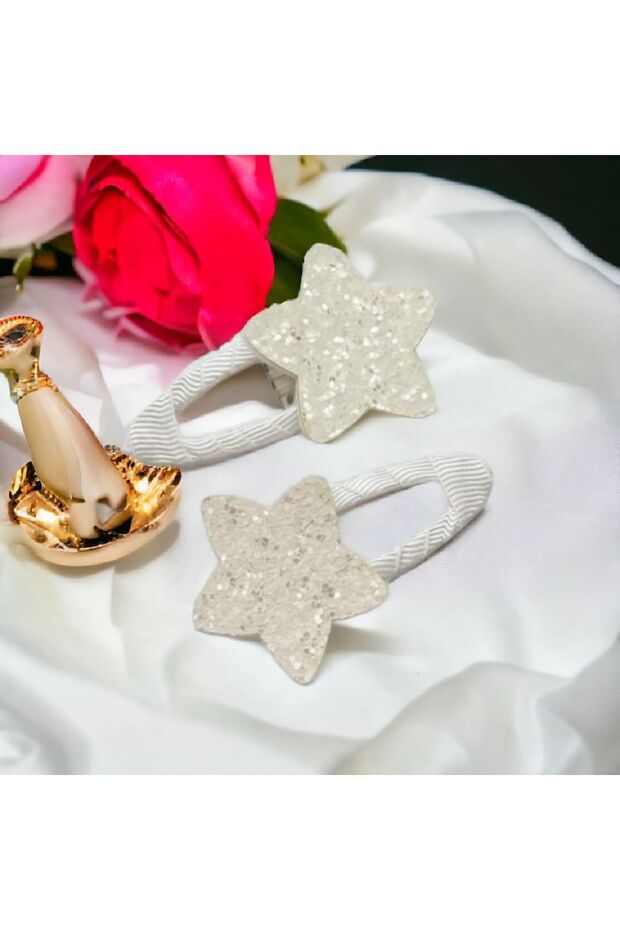 Baby girl star hair clip white