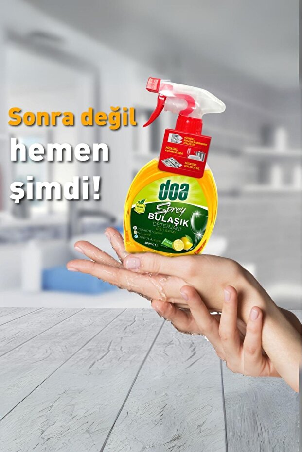 3 Kat Daha Güçlü Sprey Bulaşık Limon 500 ml X3 Adet - 3