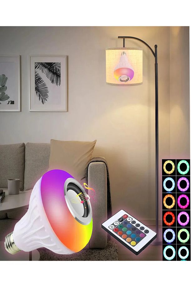 Akıllı Ev Çözümü: Bluetooth Hoparlörlü RGB LED Ampül Lamba - 2