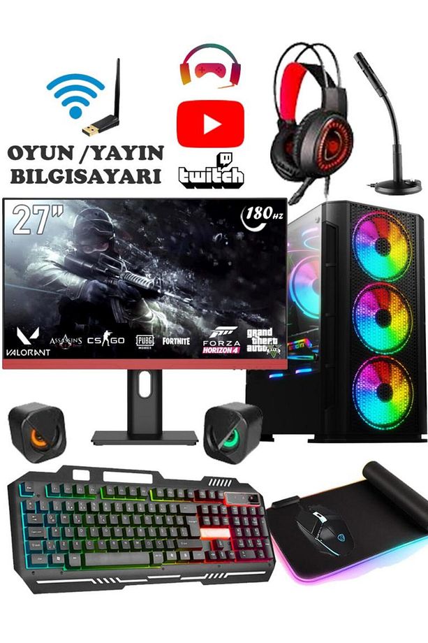 General X10 I7 12700f 4060 8gb 1tb M2 Ssd 32gb Ram 27'' 180hz Pivot Masaüstü Bilgisayar - 1