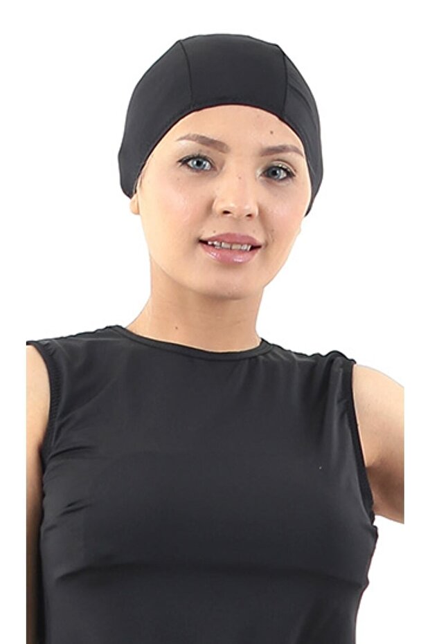 قماش ليكرا أسود مناسب للبحر وحمام السباحة