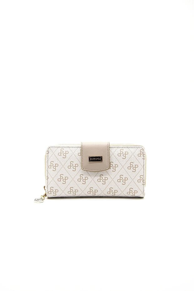 Beige - Sand Monogram Women's Wallet and Card Holder Sp928