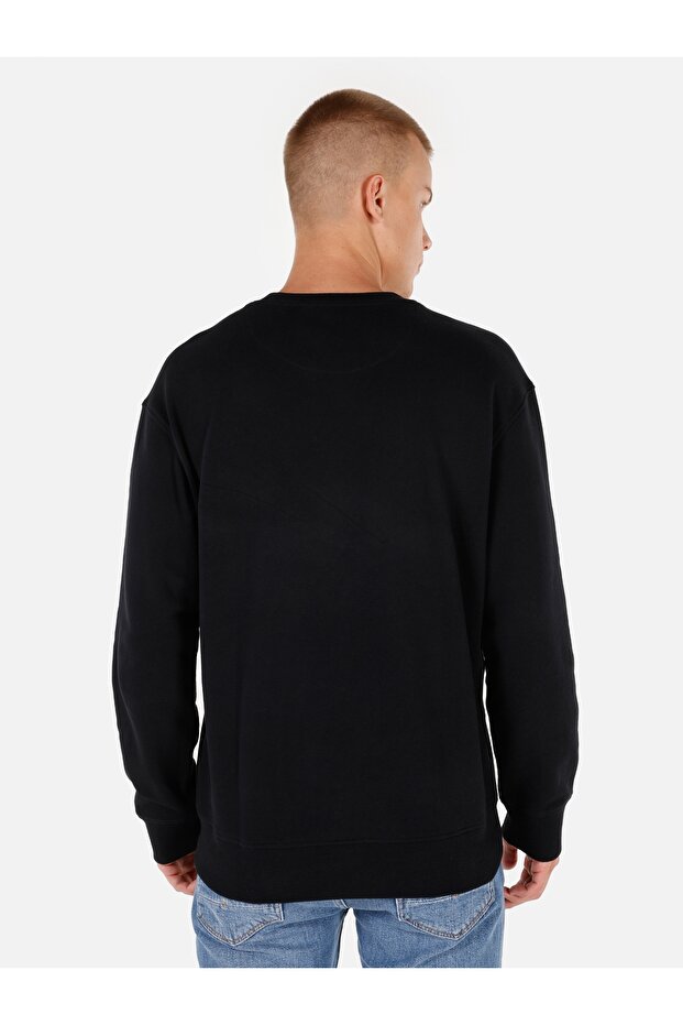 Siyah Erkek Sweatshirt - 2