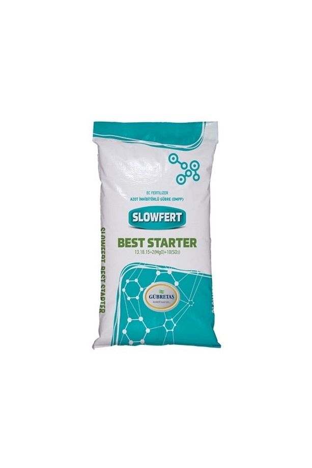 Slowfert Best Starter 13.18.15 2(MGO) 10(SO3) Yavaş Salınımlı Taban Fıstık Gübresi(25 KG) - 1