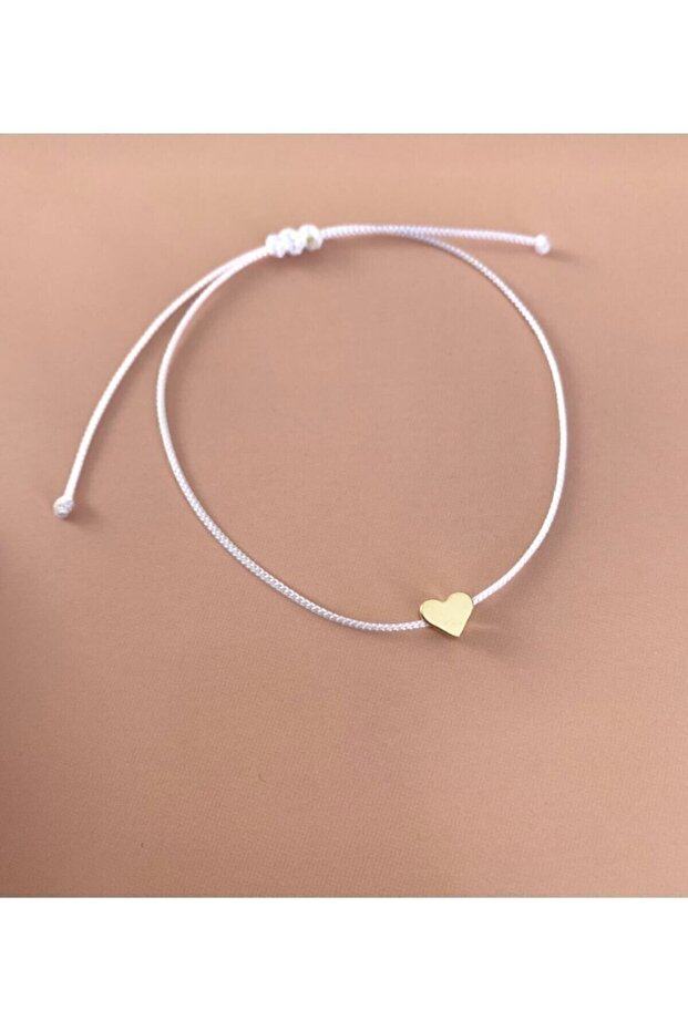 Heart White Rope Bracelet