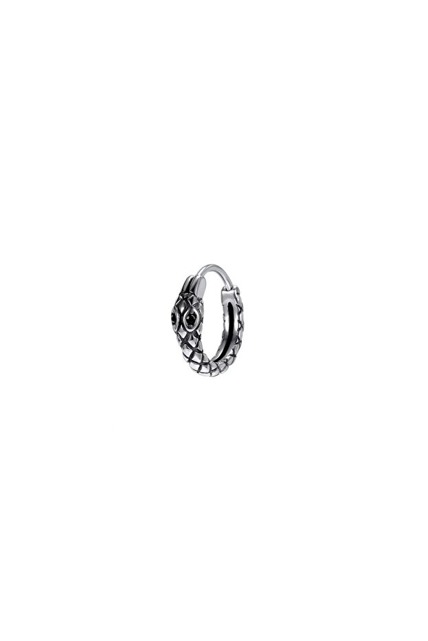 Gray Snake Pattern - Stainless 316L Steel Earrings