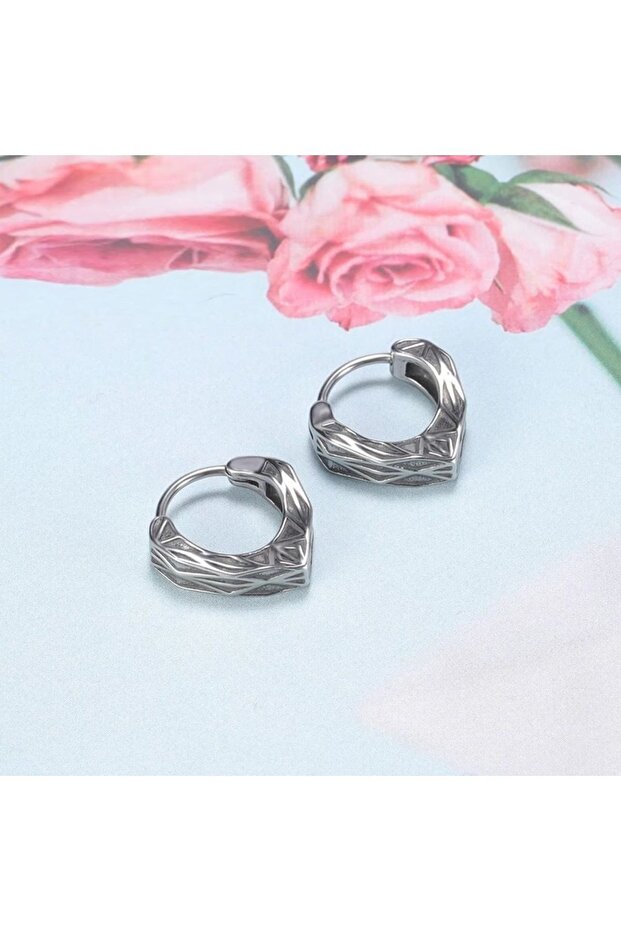 Drop Model Unisex Gothic Striped Earrings - Stainless and Non-Tarnish 316L Steel