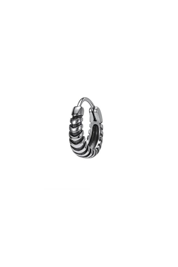 Tribal Patterned Striped Modern Design Stainless & Tarnish Resistant 316L Steel Unisex Earrings