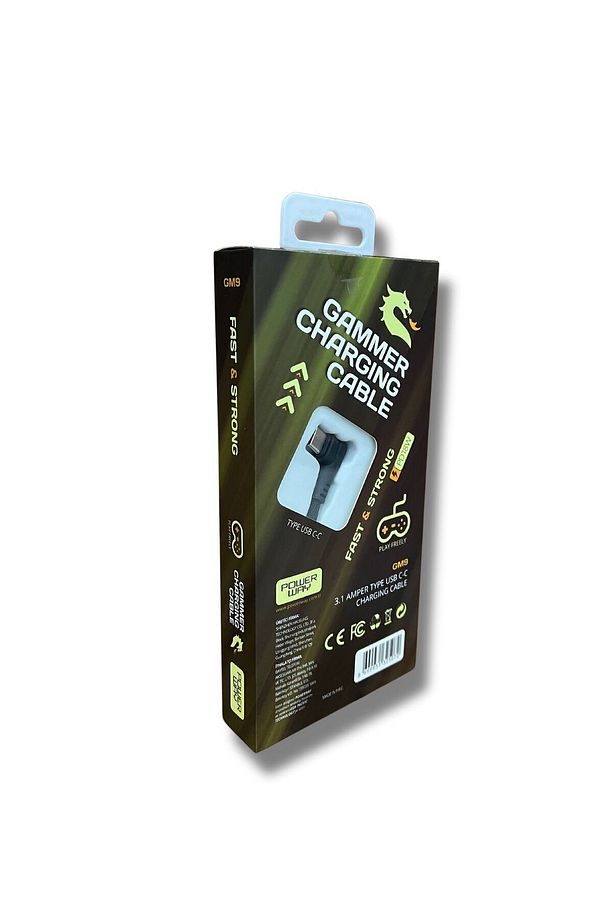 Powerway GM9 18w Hızlı USB-C / Type-C 3.1 Uyumlu Oyuncu Şarj ve Data Aktarım Kablosu - 4