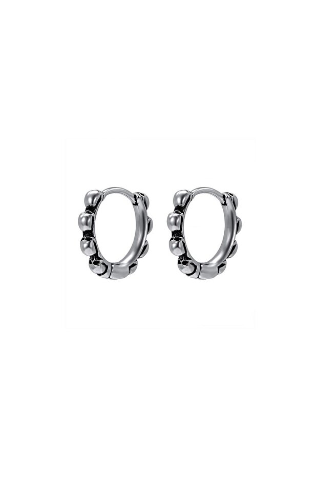 Skull Design Hoop Gothic Thin Design Skull Stainless & Tarnish Resistant 316L Steel Earrings