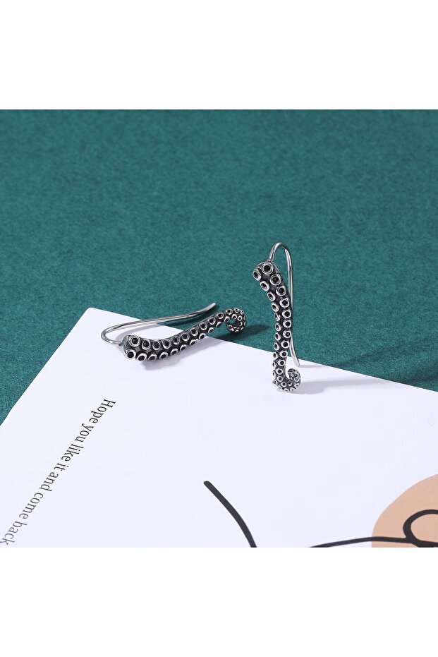Vintage Ear Cuff - Octopus Dull Design, Nail-Proof, 316L Steel Earrings