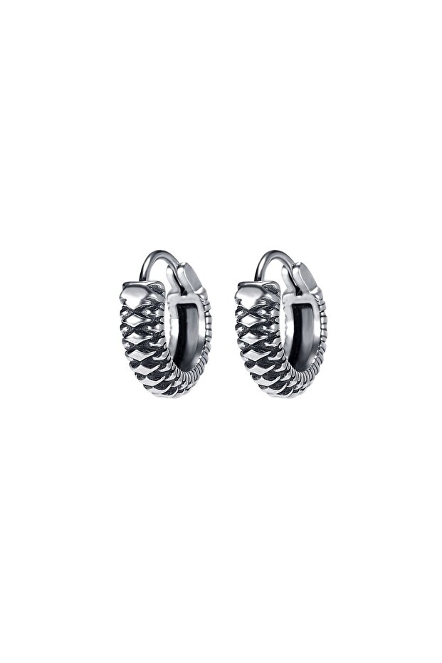 Striped Gothic Model Anti-Tarnish & Anti-Rust Ring Biker 316L Steel Casual Earrings