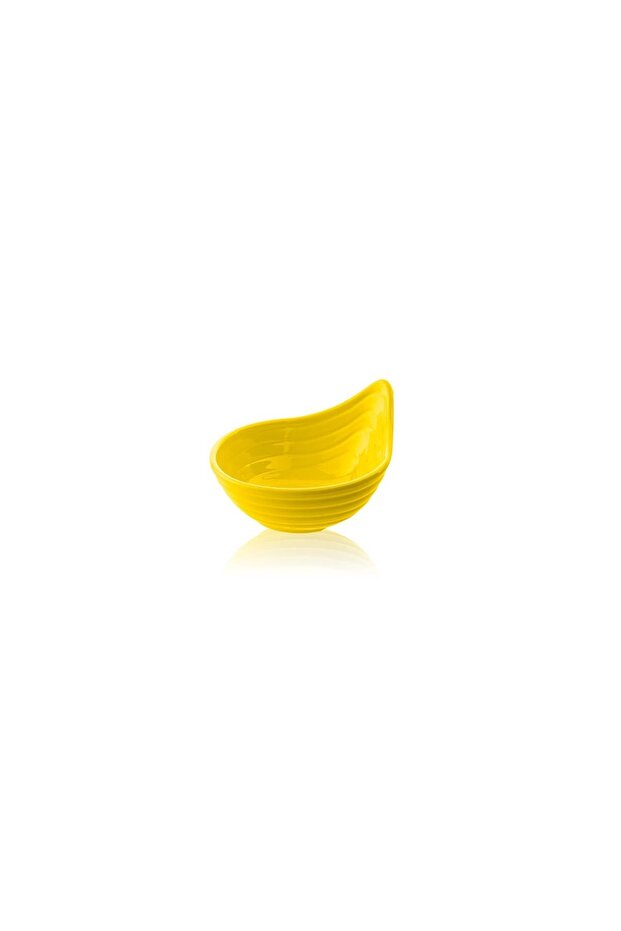 Unbreakable Mussel Sauce Holder 10 Pieces 8.5x11 Cm Yellow Tr516y