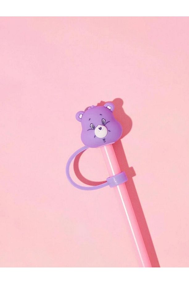 Mor Sevimli Ayıcık Model Toz Geçirmez Pipet Tıpası Silikon Kapağı 1 Adet Küçük Pipet Ile Uyumlu - 2