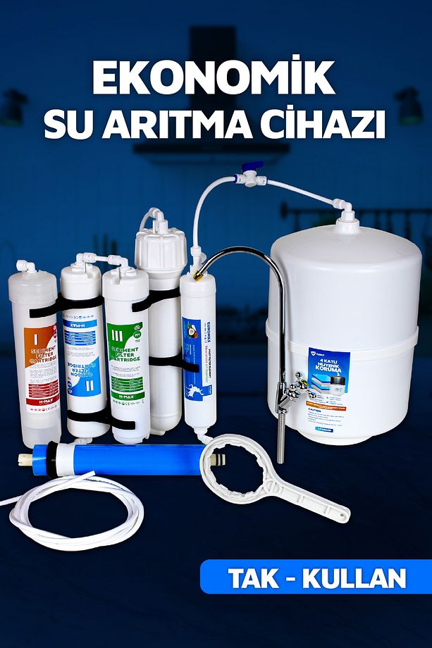 Su Arıtma Cihazı Ekonomik Model 5 Aşamalı Şasesiz Pompasız - 1