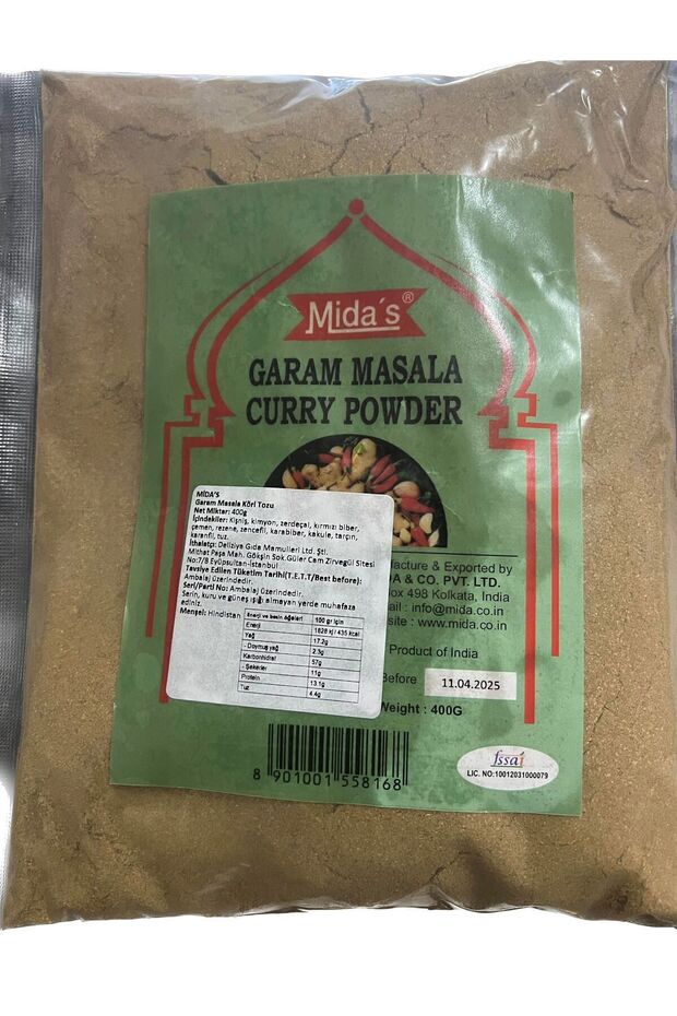 Mida´s Garam Masala Curry Powder 400 g - 1