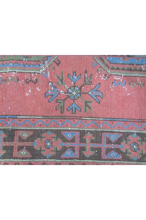 ŞAHMERDANOĞLU 52 x 282 Cm El Dokuma, Kiremit Rengi Mutfağınıza Yolluk Halı, Eskitme, Vintage GEX - 6