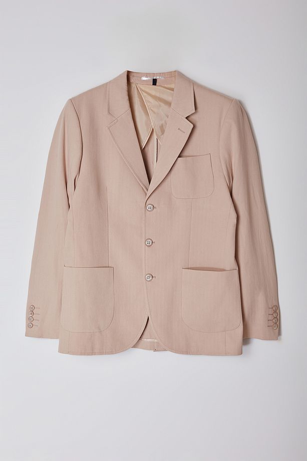 Limited Edition Taş %100 Pamuk Silm Fit Balıksırtı Dokuma Blazer Ceket TMNAW25BC00001 - 6