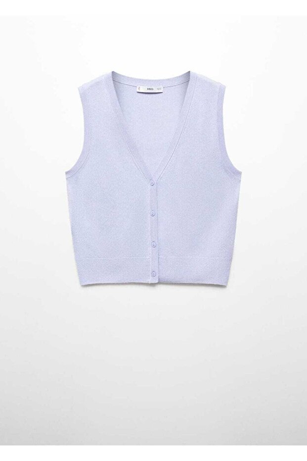 Düğmeli örgü yelek - 3