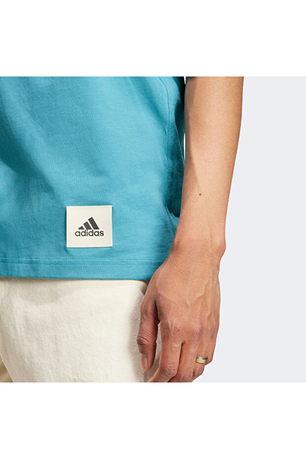 M Lng Q3 Mavi Erkek Tişört Ij9628 - 4