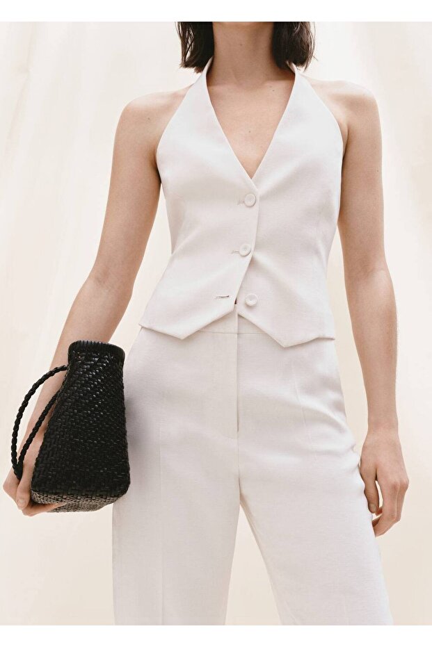 Düğmeli takım yelek - 8