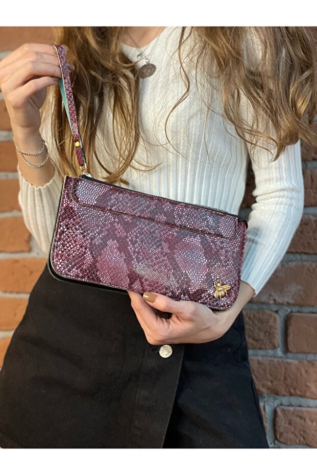 Arı Detay Clutch/cüzdan