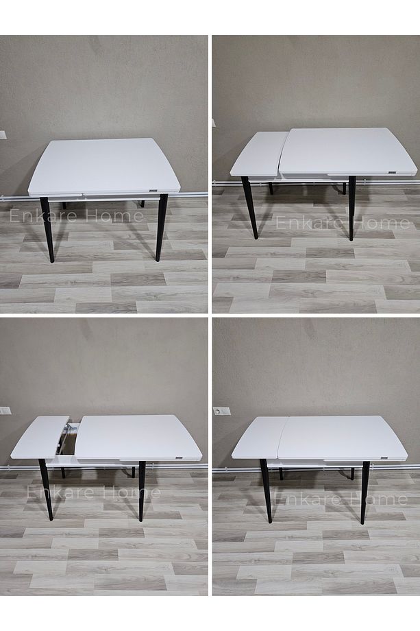 Küçük Mdf Masa, Açılabilir Mutfak Masası, 68x90, 4-6 Kişilik - 6