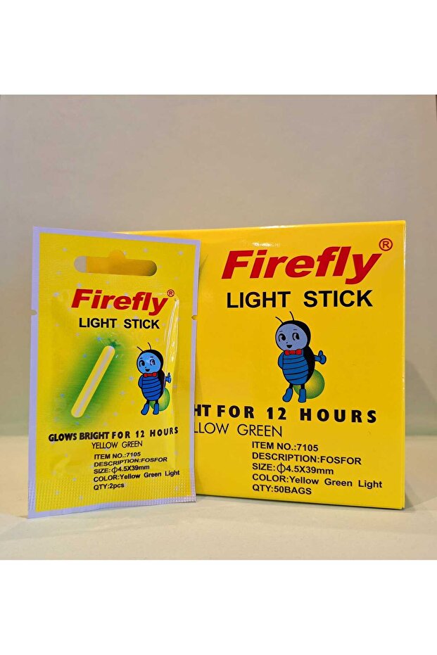 Olta çubuk fosfor 2 li (5 Paket) light stick 4.5x39mm sarı yeşil ışık - 1