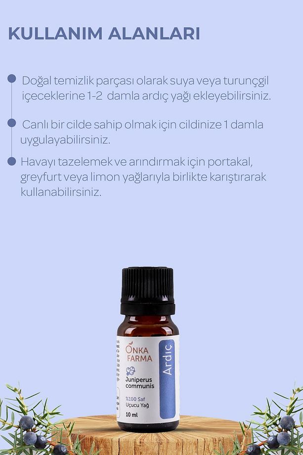 Onka Farma Ardıç Yağı - %100 Saf Ardıç Uçucu Yağı - 10 ml - 4