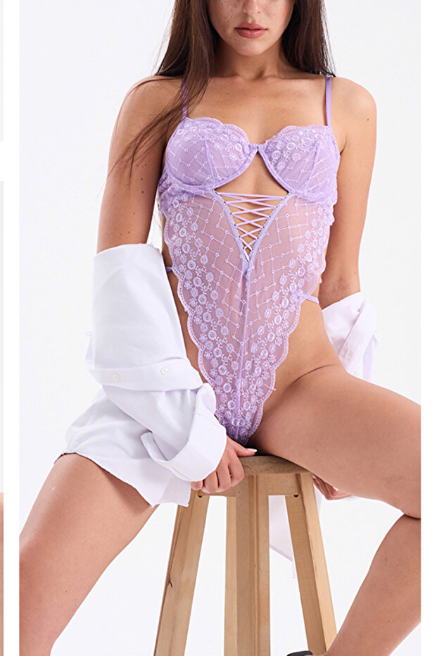 Bağcıklı Bodysuit - 1