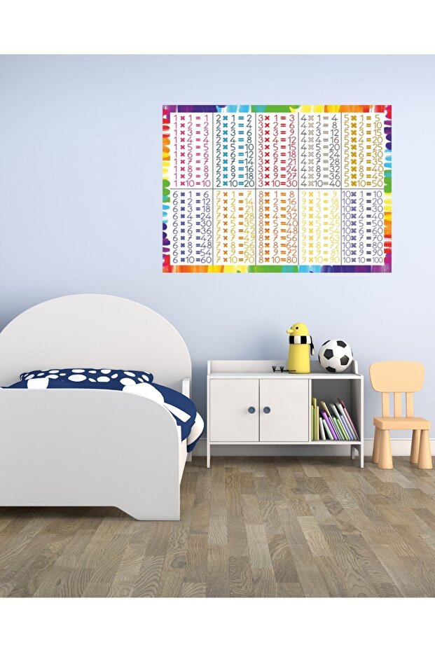 01 نموذج 70x50 سم جدول الضرب من الورق المقوى