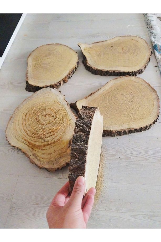 Epoksi Kütüğü Epoksilik Sehpa Kütük Zeytin Kütüğü Gölgede Kurutulmuş4 Adet 35cm - 1