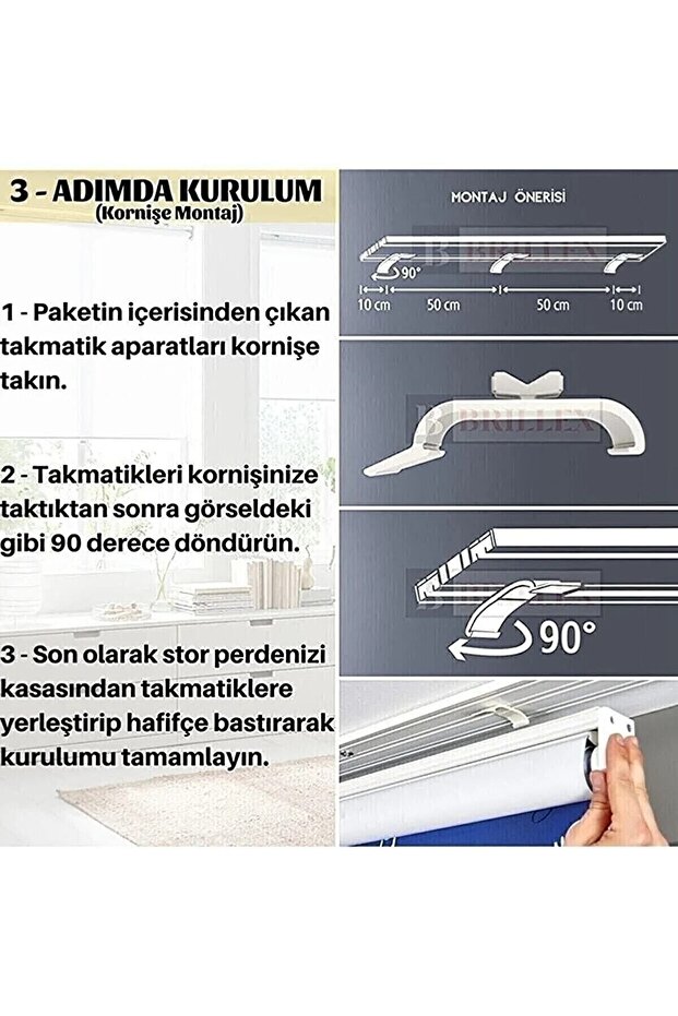 ANTRASİT DÜZ ZEBRA STOR PERDE - 3