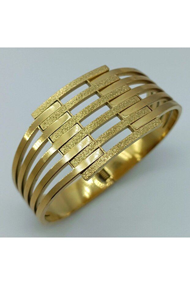 Steel Gold Glitter Rib Clamp 18 cm