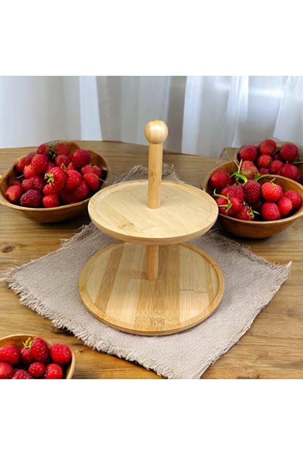 Bambu 2 Katlı Sunumluk - 1