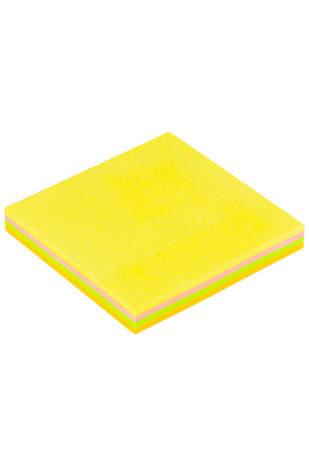 Yapışkanlı Not Kağıdı 75x75 Neon 4 Renkli Blok 100 Yaprak( Post-it )  12 Adet - 1