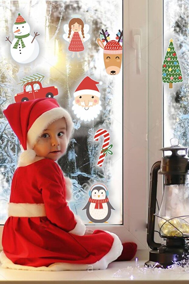 New Year's Special Figures Kids Baby Room Sticker Set
