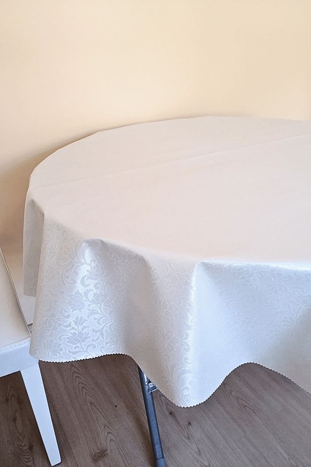 ALTI ASTARLI YUVARLAK MUŞAMBA MASA ÖRTÜSÜ -140 CM ÇAP-ELG17 - 1
