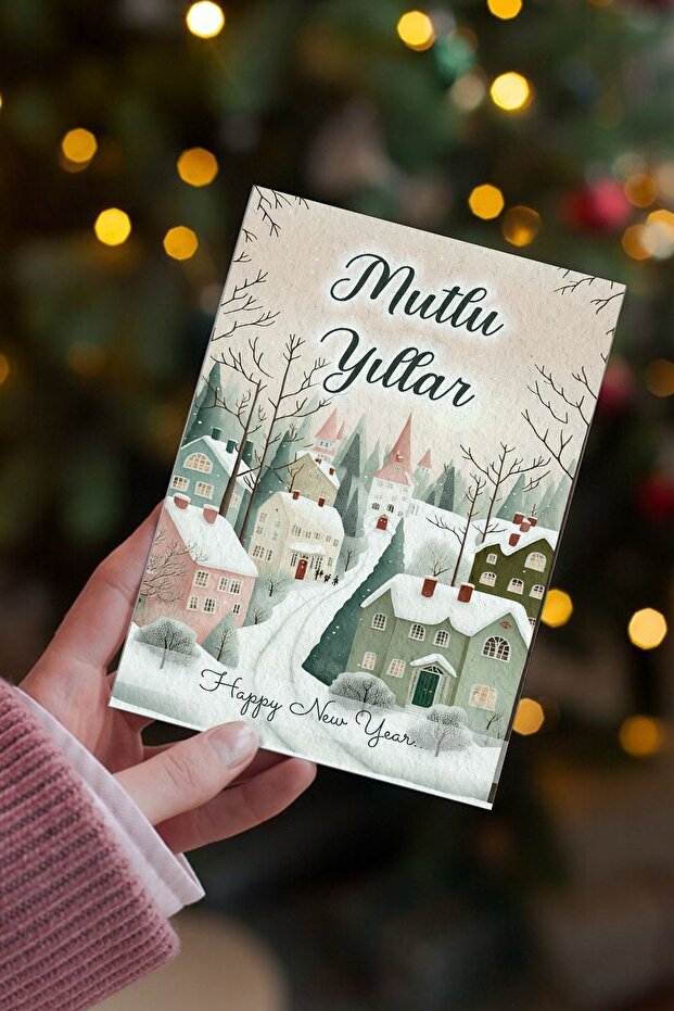 New Year's Gift Card 16 Pieces New Year's Greeting Card Special Textured Paper with Note on the Back