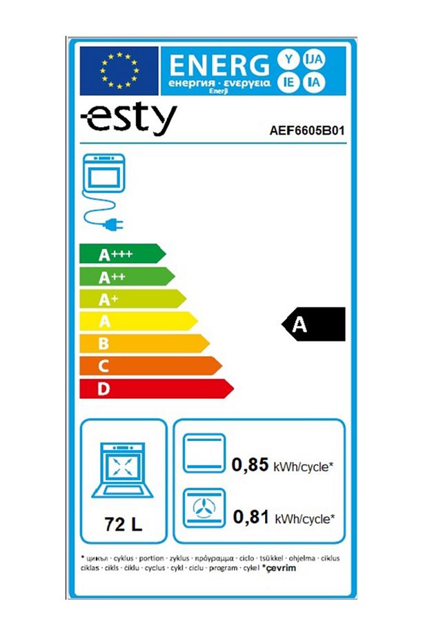 Multifonksiyon Ankastre Fırın AEF6605B01 Siyah - 6