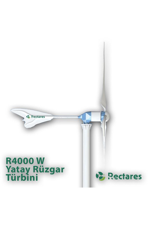 R4000 W Yatay Rüzgar Türbini 4000 W-24 V + Şarj Kontrol + Anemometre + Dumpload - 3