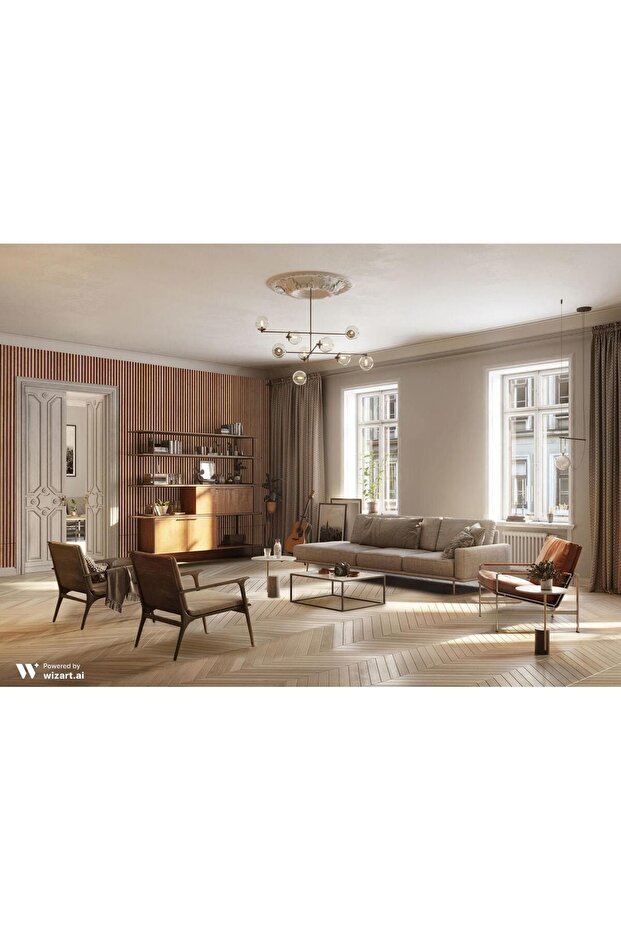 WİNPANEL Dekoratif Ahşap Duvar Paneli – BAMBU RENGİ (60X240CM). - 3