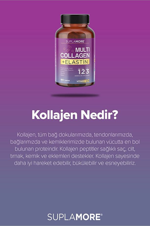 Kolajen Multi Collagen & Elastin Tip1 Tip2 Tip3 Hidrolize Kolajen 90 Tablet X2 - 5
