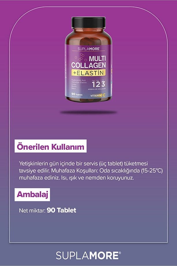 Kolajen Multi Collagen & Elastin Tip1 Tip2 Tip3 Hidrolize Kolajen 90 Tablet X2 - 4